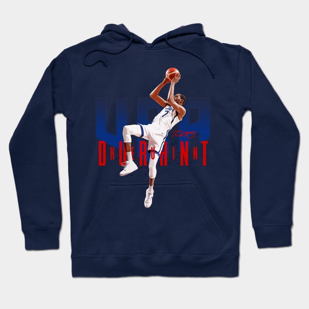 Kevin Durant USA Hoodie by Juantamad